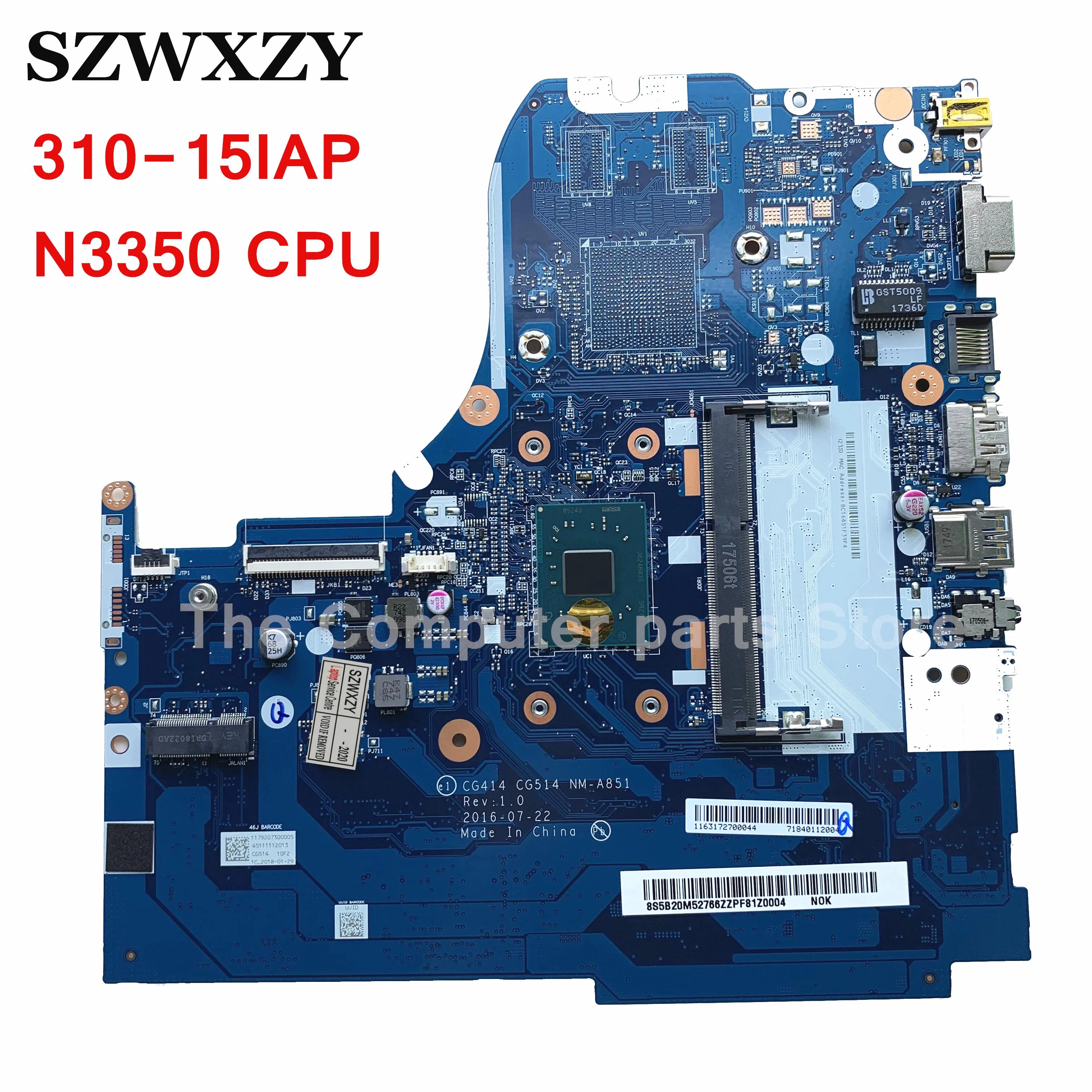  ̵е 310-15IAP Ʈ , FRU 5B20M52766 NM-A851 SR2YB N3350 CPU DDR3 